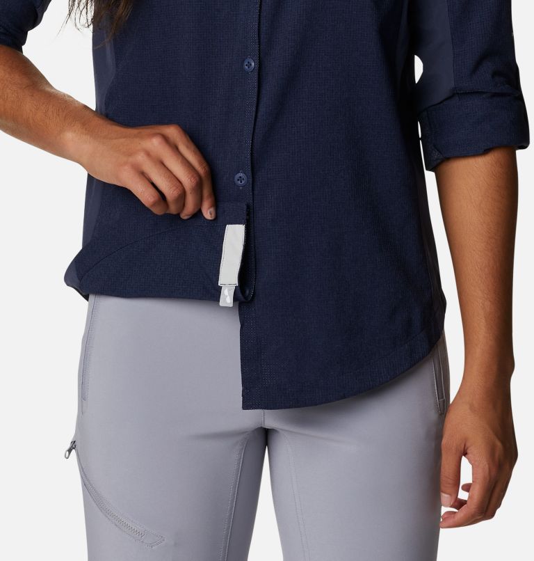 Women's Titan Pass Irico Long Sleeve Shirt, Color: Nocturnal Heather, image 6