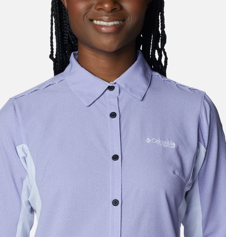 Women's Titan Pass Irico Long Sleeve Shirt, Color: Purple Tint Heather, image 4