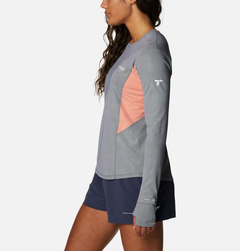 Women's Titan Pass Sun Deflector Long Sleeve Tee 2.0, Color: Nocturnal, Coral Reef, image 3