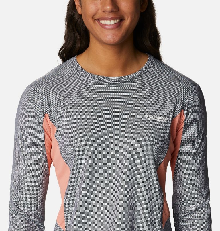 Women's Titan Pass Sun Deflector Long Sleeve Tee 2.0, Color: Nocturnal, Coral Reef, image 4