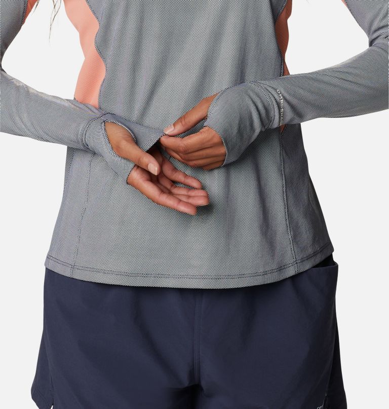 Women's Titan Pass Sun Deflector Long Sleeve Tee 2.0, Color: Nocturnal, Coral Reef, image 6