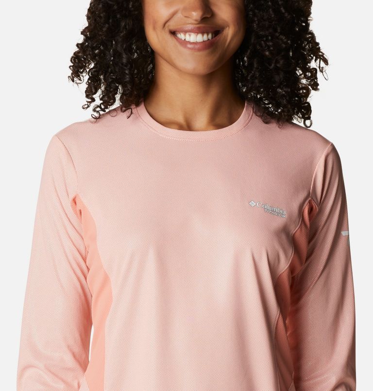Women’s Titan Pass 2.0 Technical Long Sleeve T-Shirt, Color: Coral Reef, image 4