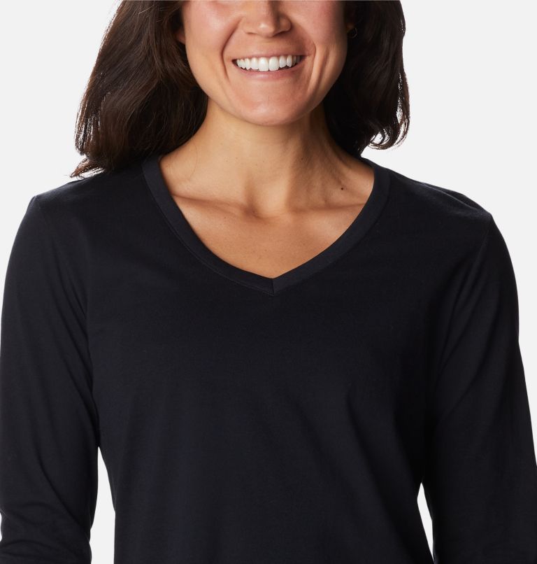 Women's Sapphire Point Long Sleeve Shirt, Color: Black, image 4