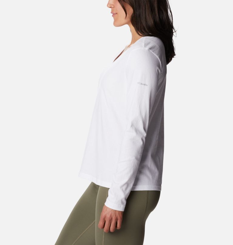 Women's Sapphire Point Long Sleeve Shirt, Color: White, image 3