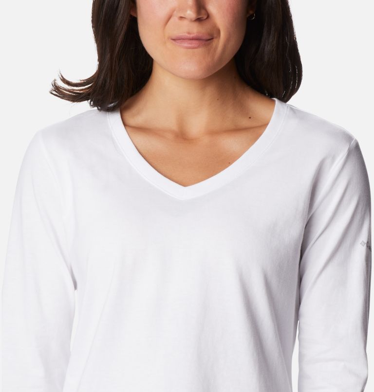 Thumbnail: Women's Sapphire Point Long Sleeve Shirt, Color: White, image 4