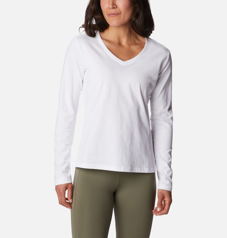 Women's Sapphire Point Long Sleeve Shirt, Color: White, image 1