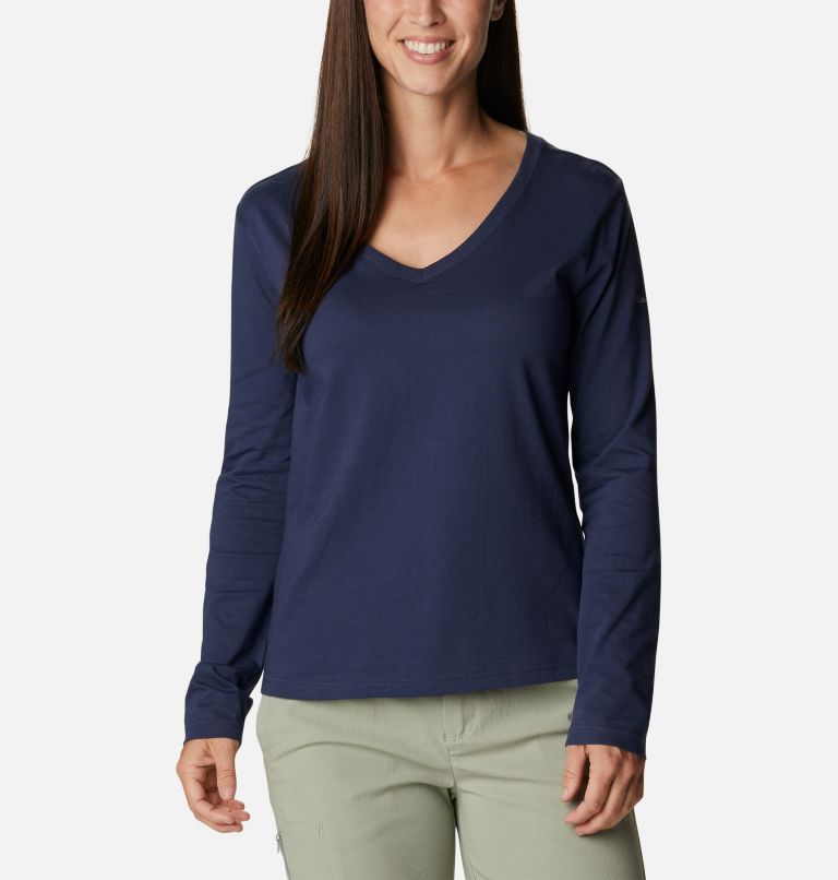 Women's Sapphire Point Long Sleeve Shirt, Color: Nocturnal, image 1