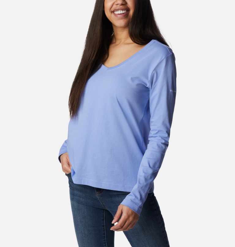 Women's Sapphire Point Long Sleeve Shirt, Color: Serenity, image 5