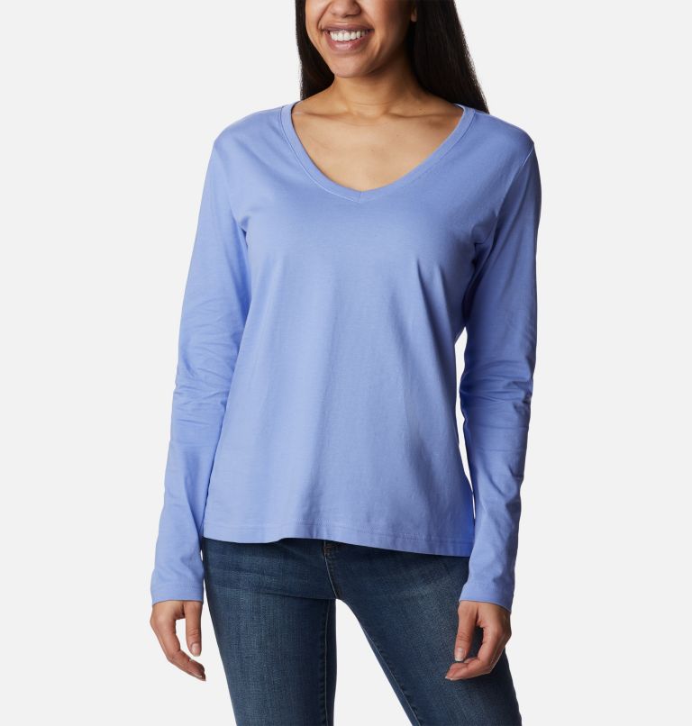 Women's Sapphire Point Long Sleeve Shirt, Color: Serenity, image 1