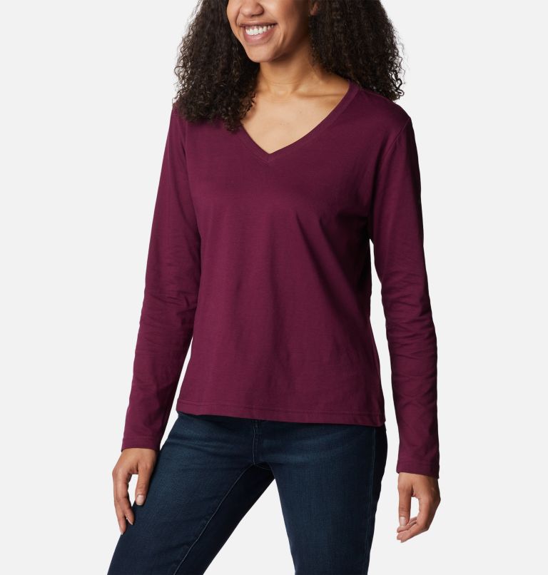 Thumbnail: Women's Sapphire Point Long Sleeve Shirt, Color: Marionberry, image 5