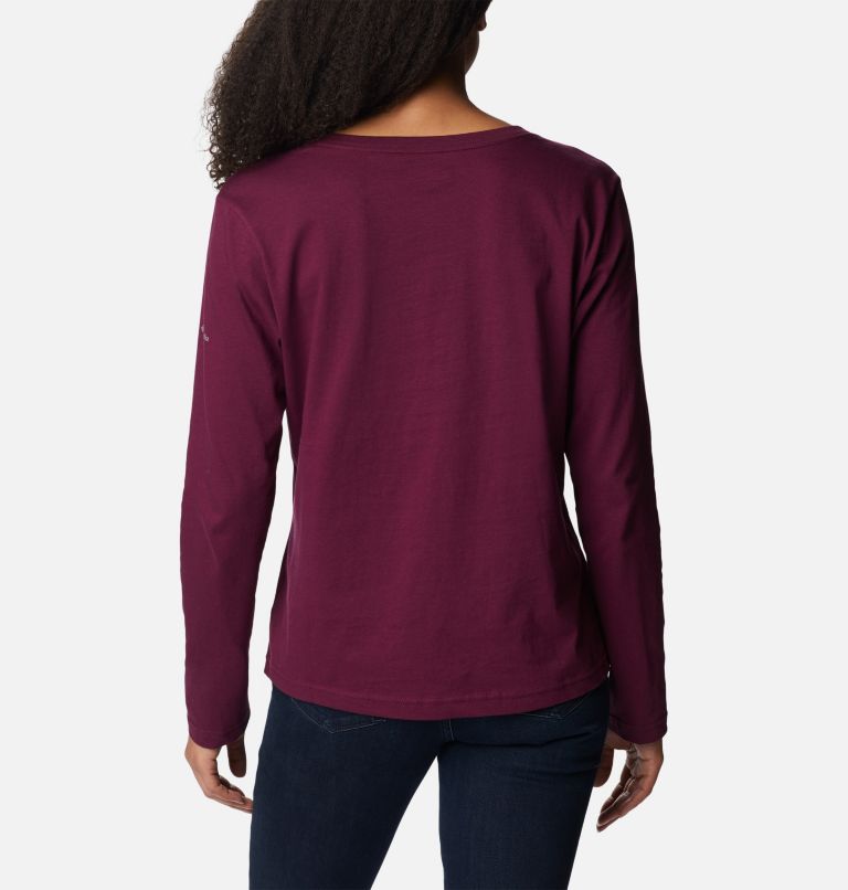 Women's Sapphire Point Long Sleeve Shirt, Color: Marionberry, image 2