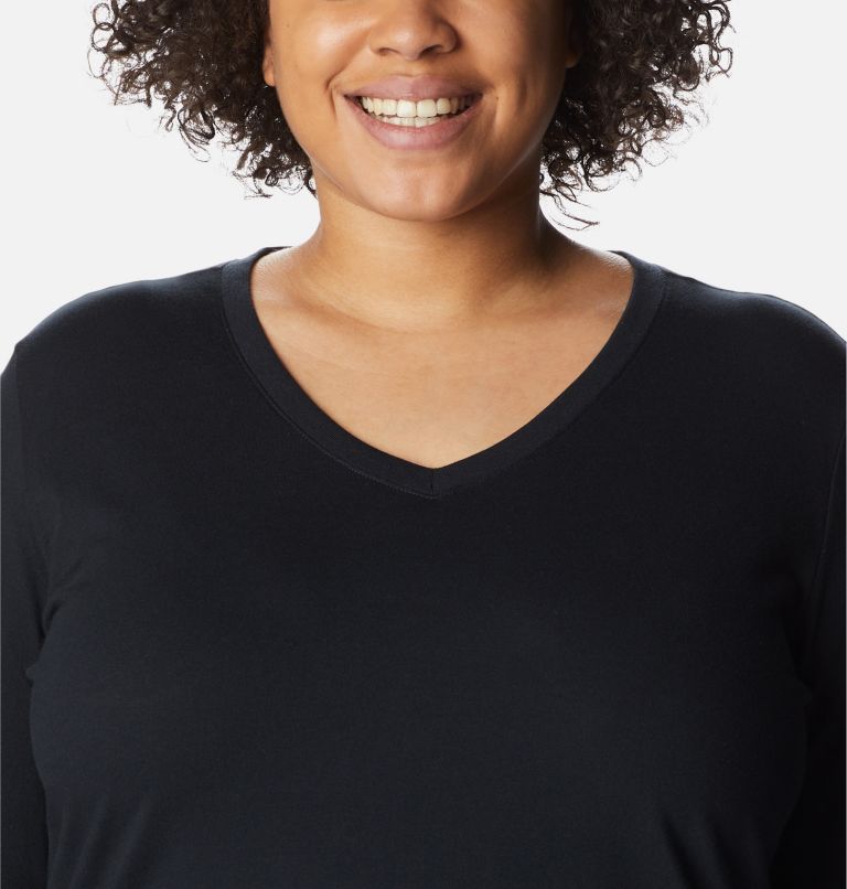 Thumbnail: Women's Sapphire Point Long Sleeve Shirt - Plus Size, Color: Black, image 4