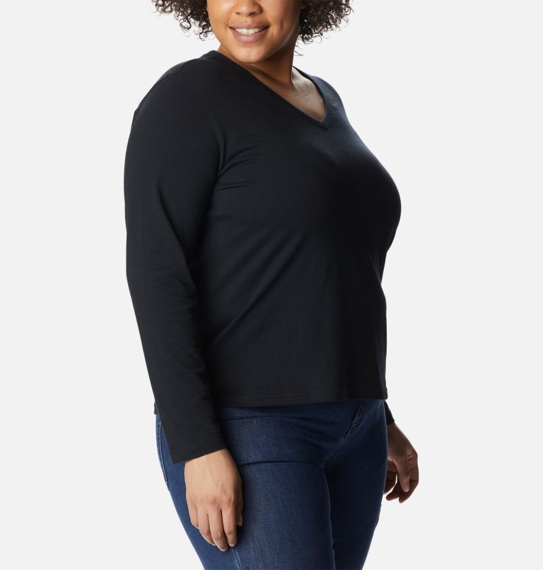 Women's Sapphire Point Long Sleeve Shirt - Plus Size, Color: Black