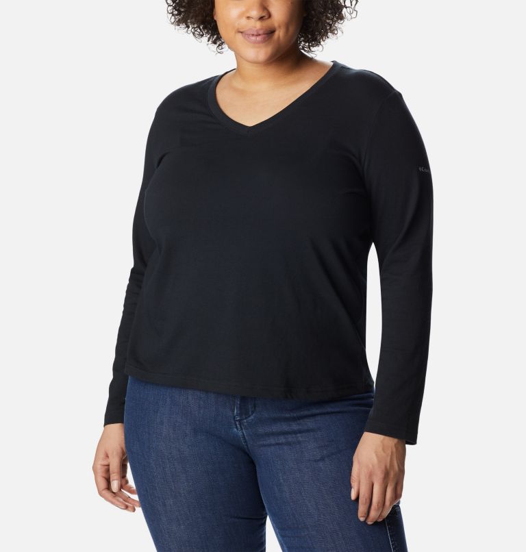 Women's Sapphire Point Long Sleeve Shirt - Plus Size, Color: Black
