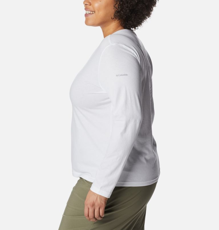 Thumbnail: Women's Sapphire Point Long Sleeve Shirt - Plus Size, Color: White, image 3