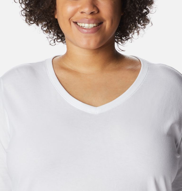 Women's Sapphire Point Long Sleeve Shirt - Plus Size, Color: White