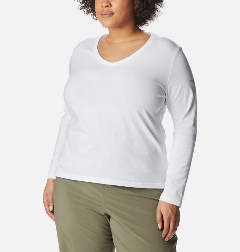 Haut manches longues Saphire Point Femme - Grandes tailles, Color: White, image 1