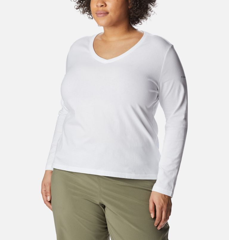 Women's Sapphire Point Long Sleeve Shirt - Plus Size, Color: White, image 1