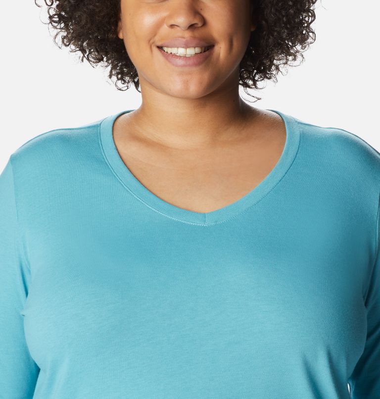 Women's Sapphire Point Long Sleeve Shirt - Plus Size, Color: Sea Wave