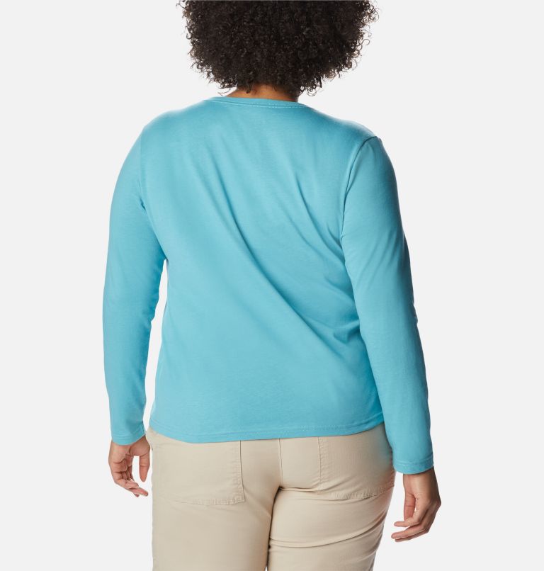 Thumbnail: Women's Sapphire Point Long Sleeve Shirt - Plus Size, Color: Sea Wave, image 2