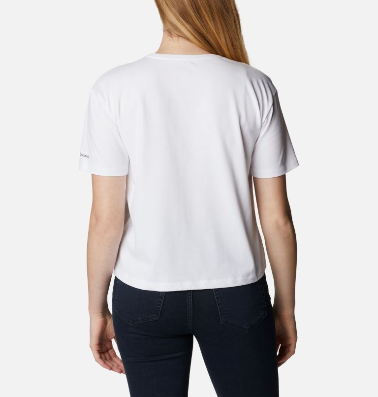 Thumbnail: T-shirt Casual Alpine Way II Femme, Color: White, Hyper Natural Pocket, image 2
