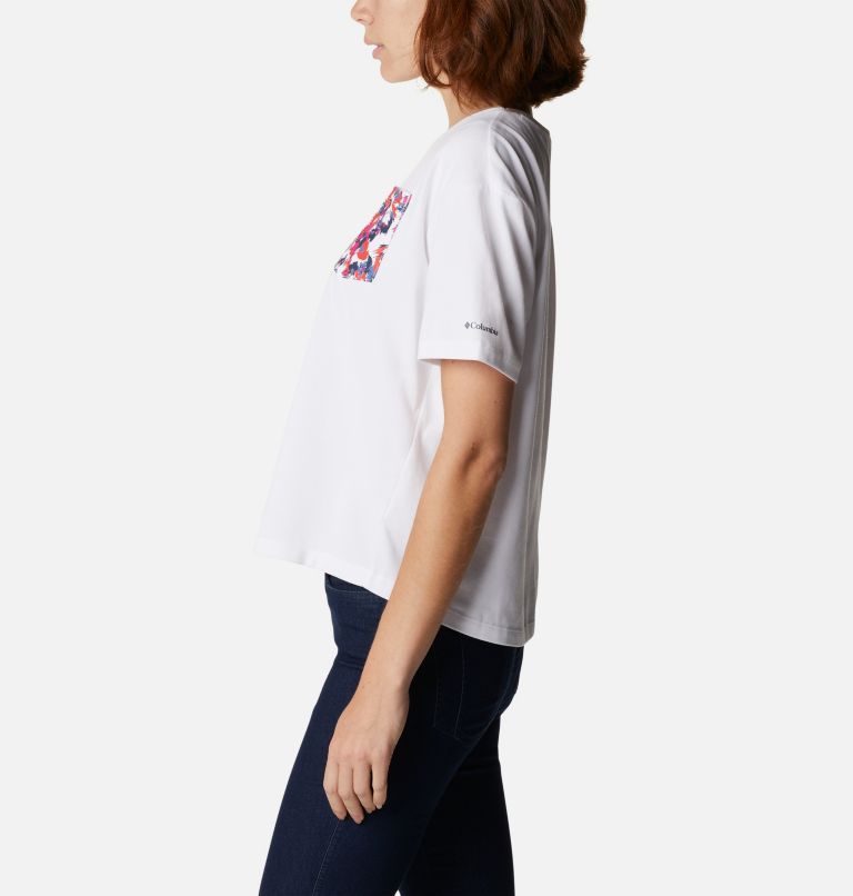 Thumbnail: Women’s Alpine Way II Casual T-Shirt, Color: White, White Multi Typhoon Bloom, image 3