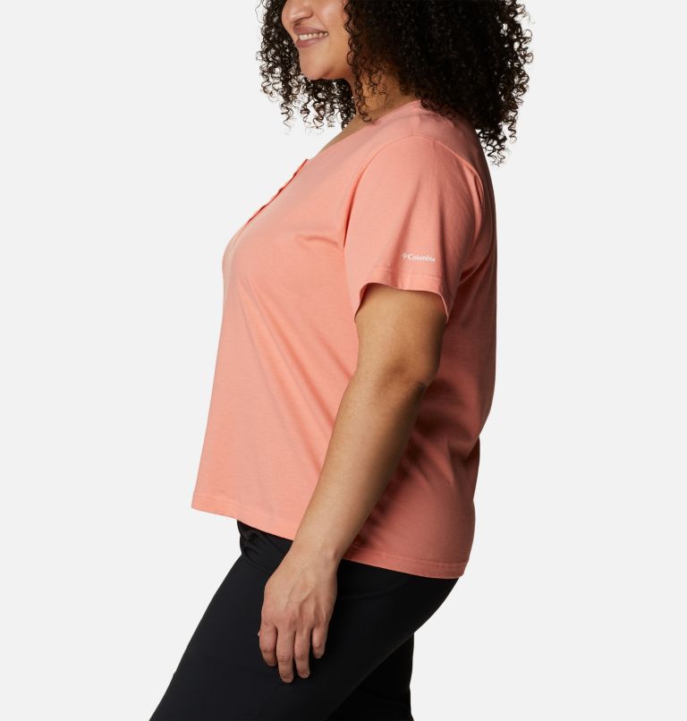 Women's Sapphire Point Henley - Plus Size, Color: Coral Reef, image 3