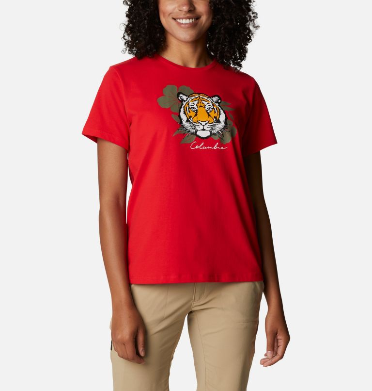 T-shirt Alpine Way Screen II Femme, Color: Bright Red, Love the Tigers, image 1