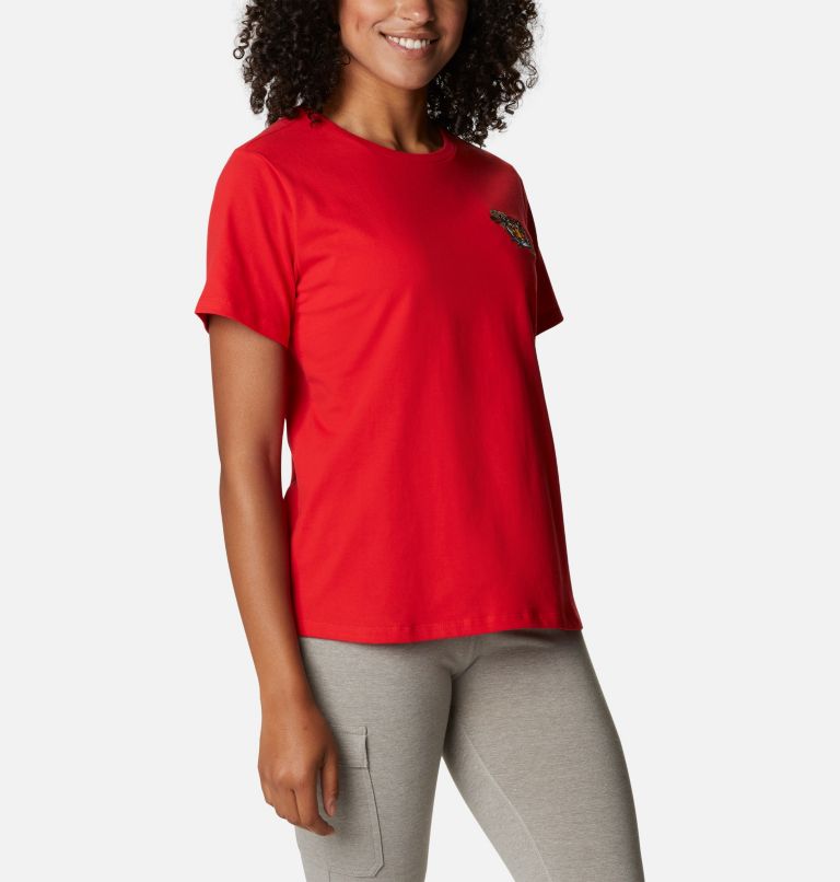 Women's Alpine Way Embroidery T-Shirt, Color: Bright Red, Mini Love The Tigers