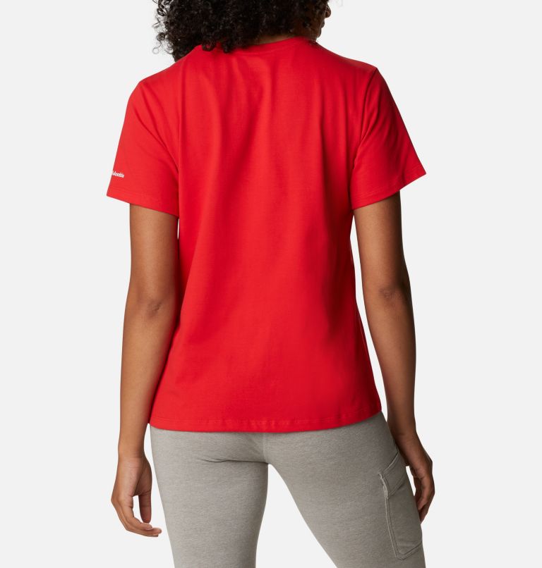 Women's Alpine Way Embroidery T-Shirt, Color: Bright Red, Mini Love The Tigers, image 2