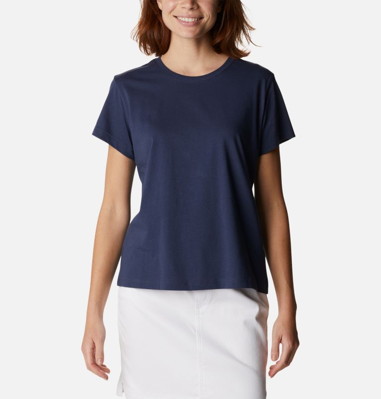 Women's Sapphire Point Short Sleeve Shirt, Color: Nocturnal, image 1
