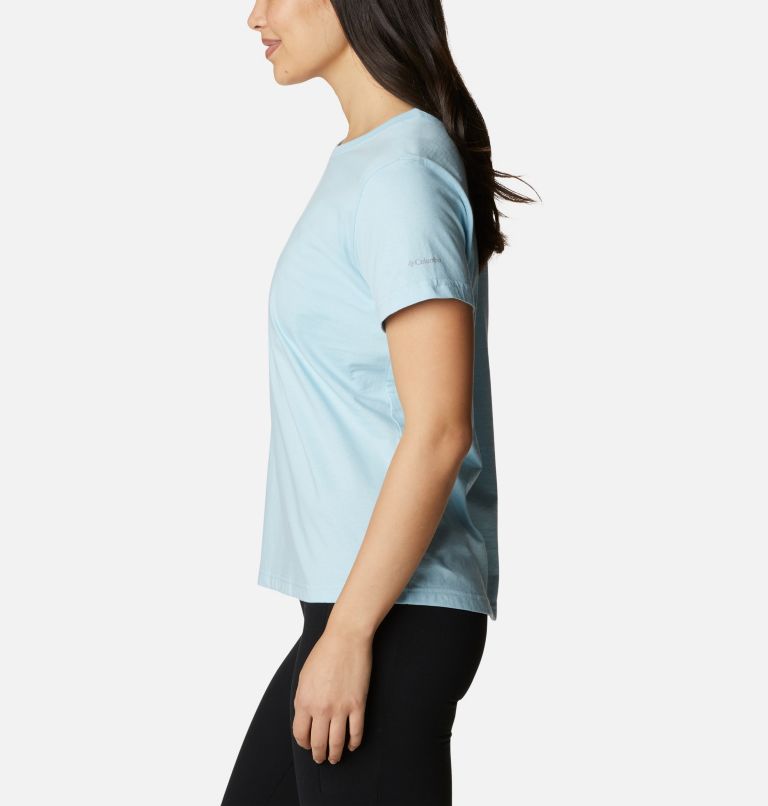 Women's Sapphire Point Short Sleeve Shirt, Color: Spring Blue, image 3