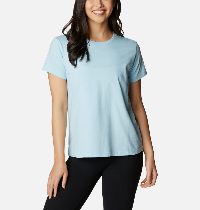 Women's Sapphire Point Short Sleeve Shirt, Color: Spring Blue, image 1