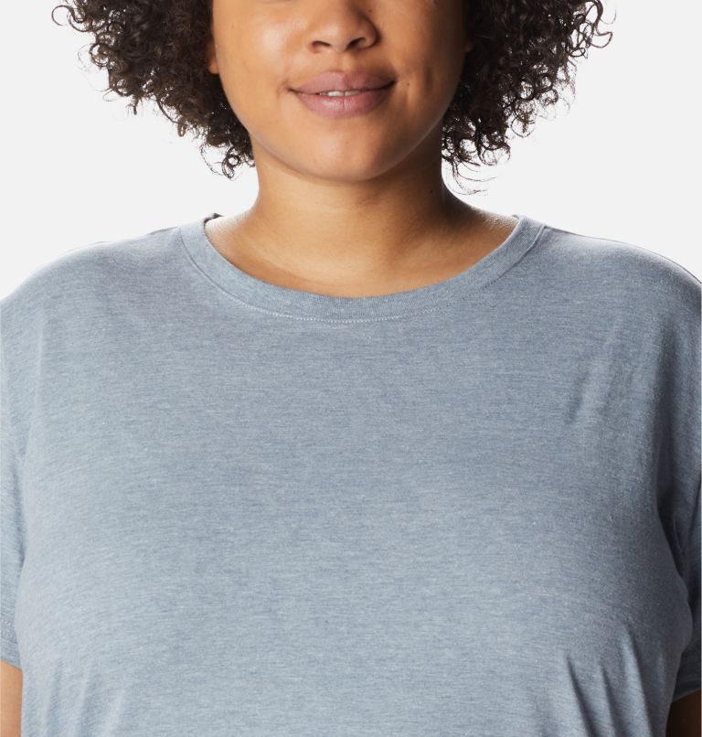 Women's Sapphire Point Short Sleeve Shirt - Plus Size, Color: Tradewinds Grey Heather