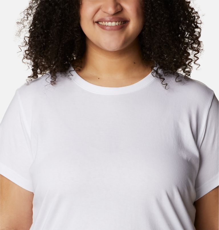 Thumbnail: Women's Sapphire Point Short Sleeve Shirt - Plus Size, Color: White, image 4