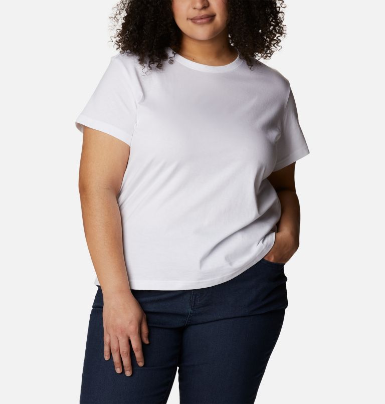 Thumbnail: Women's Sapphire Point Short Sleeve Shirt - Plus Size, Color: White, image 5