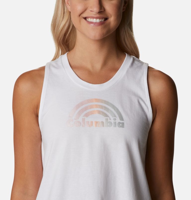 Thumbnail: Camisole North Cascades Femme, Color: White, Rainbow Shimmer, image 4