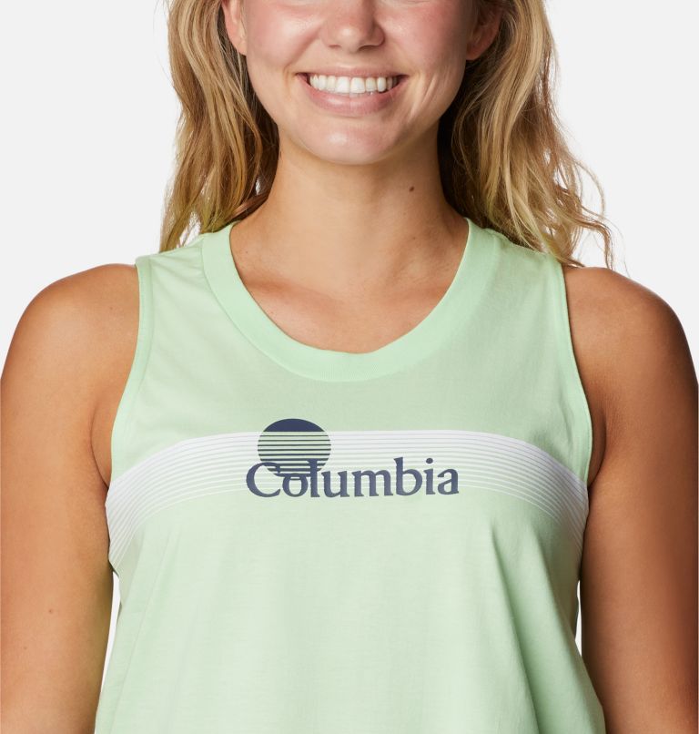 Thumbnail: Women's North Cascades Tank, Color: Key West, Inverted Brand Graphic, image 4