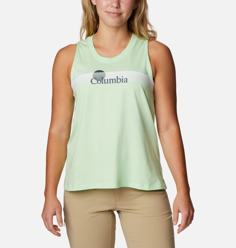 Thumbnail: Women's North Cascades Tank, Color: Key West, Inverted Brand Graphic, image 1