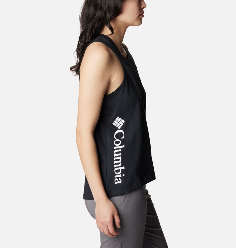 Women’s North Cascades Casual Graphic Tank Top, Color: Black, Gem Columbia Graphic, image 3