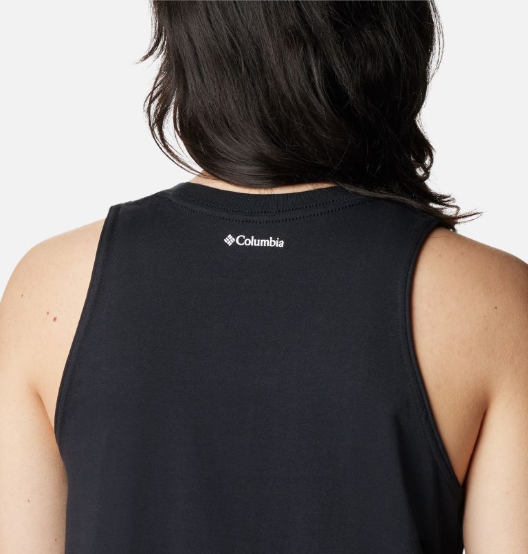 Thumbnail: Camiseta de tirantes casual estampada North Cascades para mujer, Color: Black, Gem Columbia Graphic, image 5