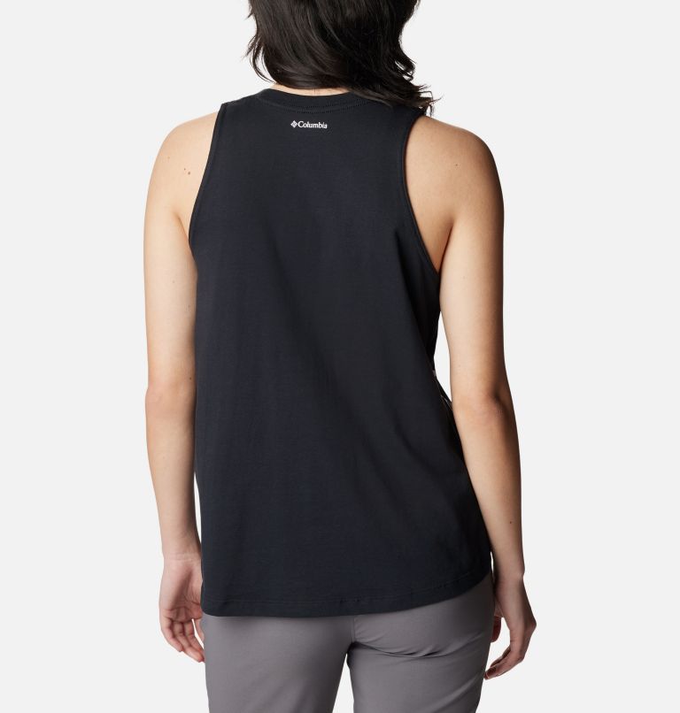 Camiseta de tirantes casual estampada North Cascades para mujer, Color: Black, Gem Columbia Graphic, image 2