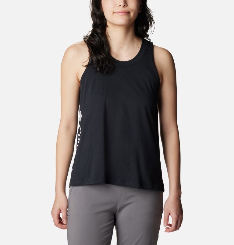 Camiseta de tirantes casual estampada North Cascades para mujer, Color: Black, Gem Columbia Graphic, image 1