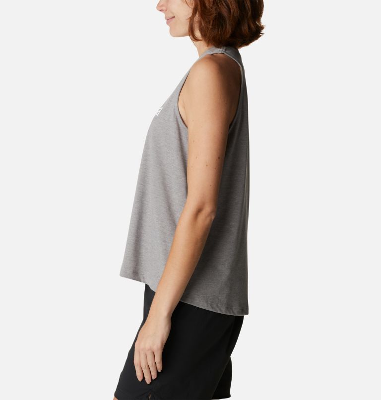Camiseta de tirantes casual estampada North Cascades para mujer, Color: Monument Heather, White Branded, image 3