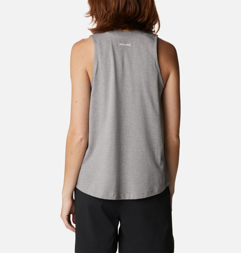 Camiseta de tirantes casual estampada North Cascades para mujer, Color: Monument Heather, White Branded, image 2
