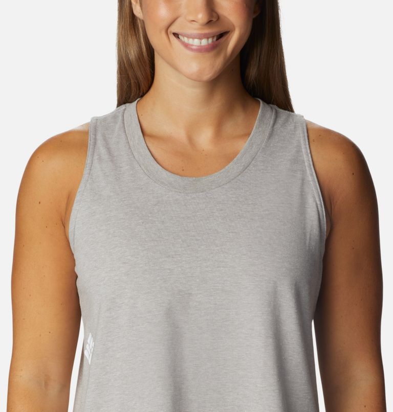 Thumbnail: Women’s North Cascades Casual Graphic Tank Top, Color: Columbia Grey Hthr, Gem Columbia Graphic, image 4