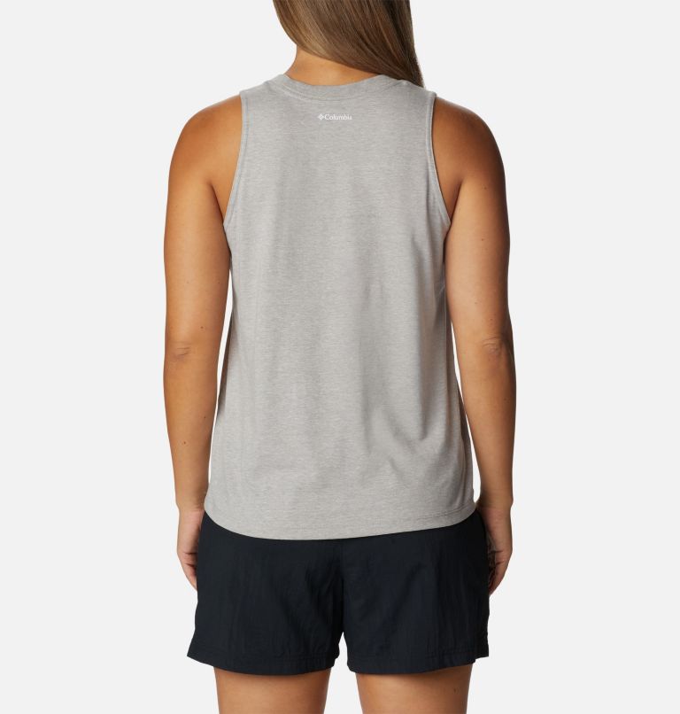 Women’s North Cascades Casual Graphic Tank Top, Color: Columbia Grey Hthr, Gem Columbia Graphic, image 2