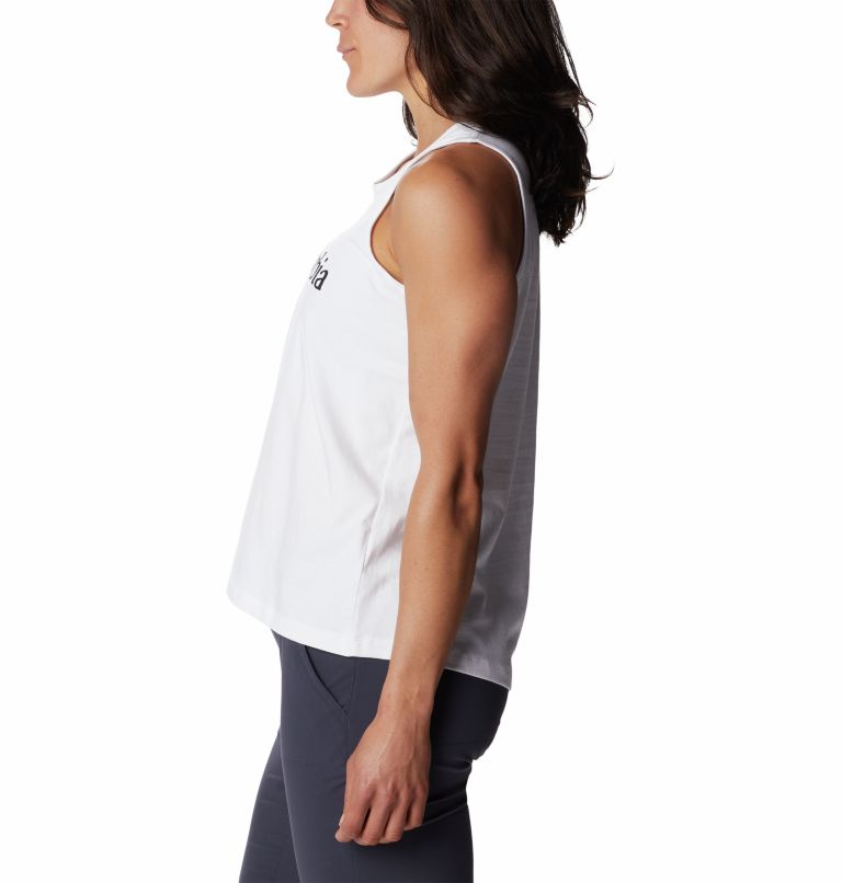 Women’s North Cascades Casual Graphic Tank Top, Color: White, Black Branded