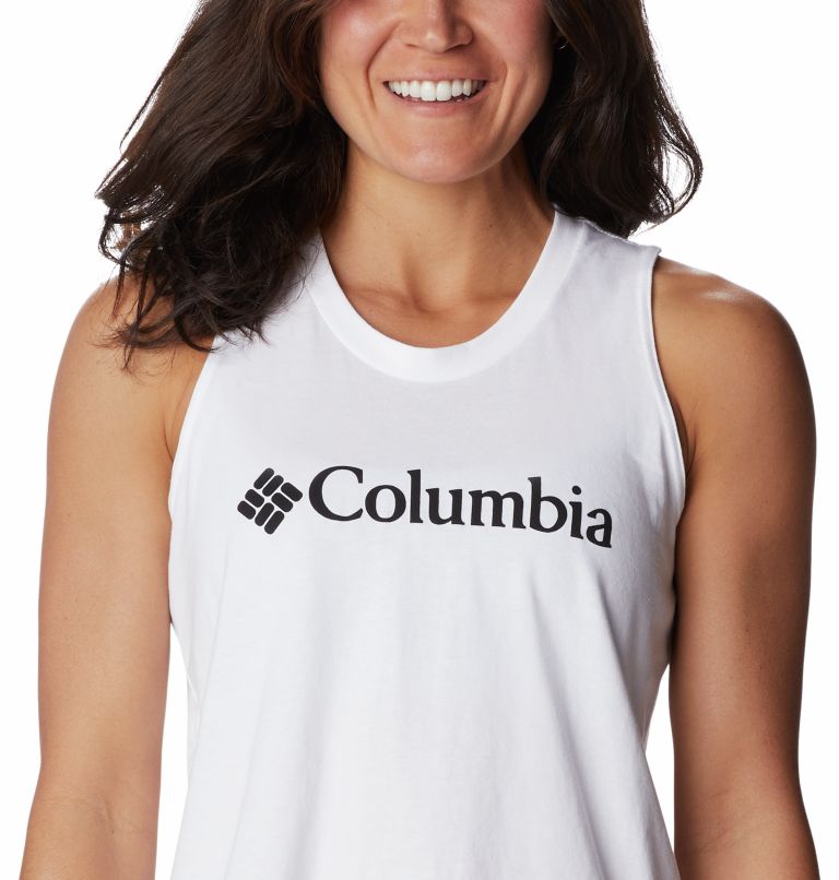 Camiseta de tirantes casual estampada North Cascades para mujer, Color: White, Black Branded