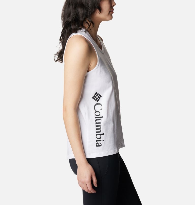 Thumbnail: Women’s North Cascades Casual Graphic Tank Top, Color: White, Gem Columbia Graphic, image 3